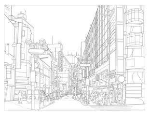 渋谷センター街アウトライン