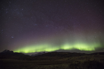 Fototapeta na wymiar Aurora in Eastern Iceland