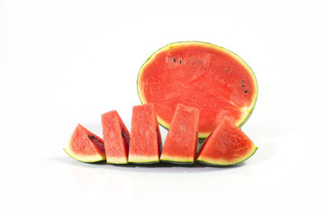 Watermelon  sweet fruit on white background .Watermelon  sweet fruit on white background