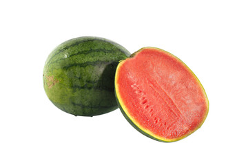 Watermelon  sweet fruit  isolated on white background with clipping path ..