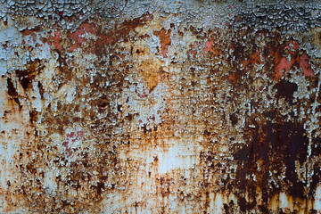 Colored rusty iron wall background