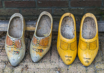 Two pair of Wooden Shoes