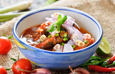 spicy sardine with herb