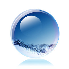 Concept écologie eau dans une sphère