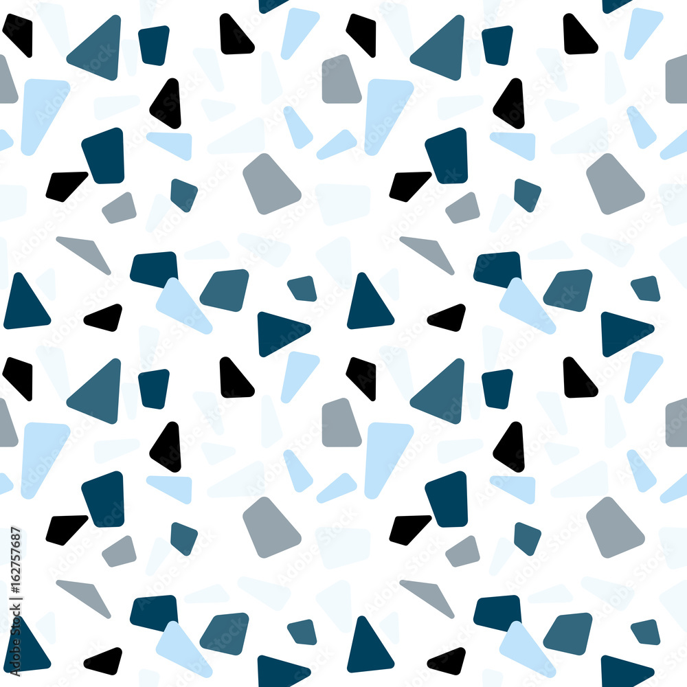 Poster Modern vector seamless pattern with  abstract geometric shapes.