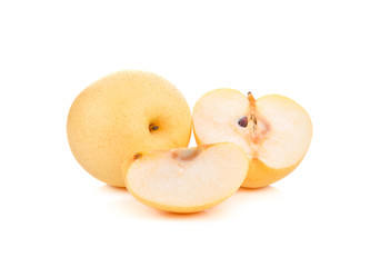 snow pear on white background