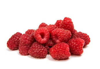 Fresh raspberries isolated