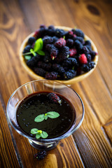 Sweet jam of black mulberry