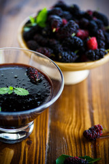 Sweet jam of black mulberry