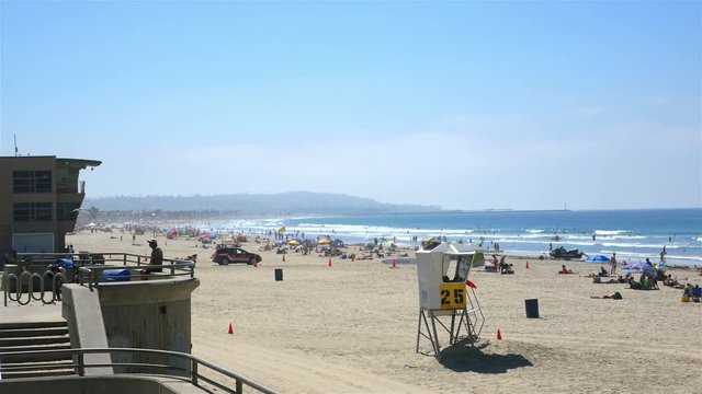  High quality video of beautifull beach in San Diego in 4K