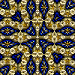 3d Illustration - Fraktales symmetrisches Muster