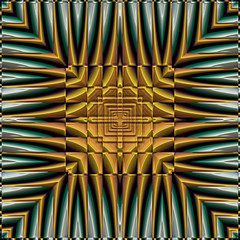 3d illustration - symmetrisch fraktal muster manipulation