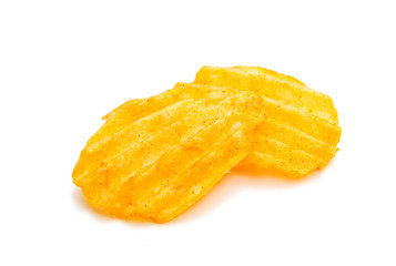 Potato chips isolated