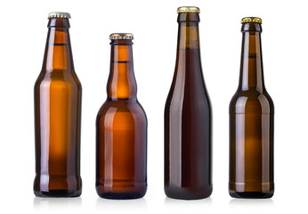 brown beer bottles