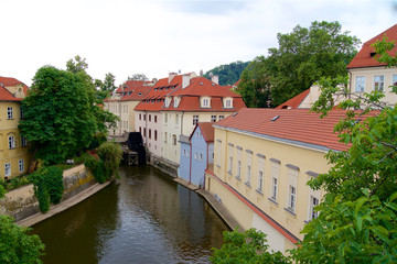 Fototapeta na wymiar Water Mill in Prague