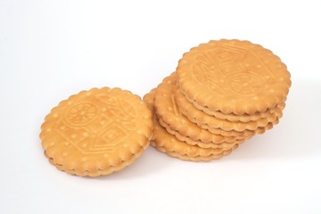 Cookies with white cream filling