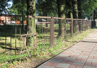 A fence, an old Jewish cemetery.