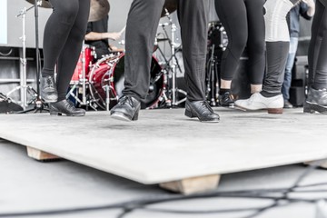 Tap dancers at a jazz festival