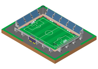 Football stadium. 3D