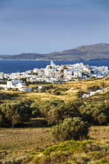 Obraz premium View of Adamantas harbour town of Milos island in Greece. 
