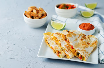 Chicken Bell pepper quesadilla