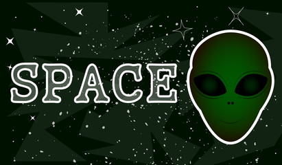 Fototapeta premium Vector concept of extraterrestrial life form