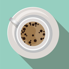 Modern flat icons with long shadow effect in stylish colors.