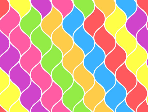 Bright rainbow colored abstract net chain pattern. Vector fashion sunbow grid texture for textile, backgrounds, wallpapers, wrapping paper, covers, banners