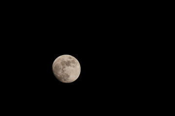 The moon as seen from Mannheim in Germany.