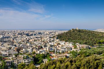 Fototapeta na wymiar Aerial view of Athens from Acropolis, Athens, Greece 