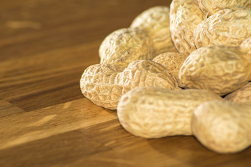 Pile of unopened peanuts
