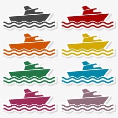 Ship Icon Flat Graphic Design - Illustration