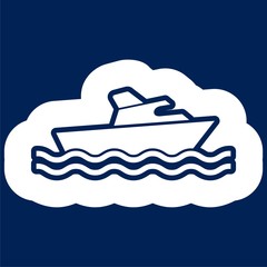 Ship Icon Flat Graphic Design - Illustration