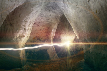 mystical energy of unknown underground