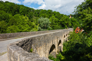 Fototapeta na wymiar Tauberbrücke in Rothenburg ob der Tauber