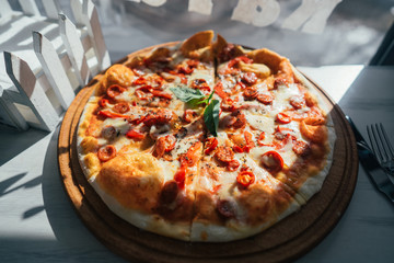 Pizza on the table
