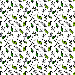 Handmade Seamless Floral Pattern Vector