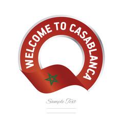 Welcome to Casablanca Morocco flag logo icon