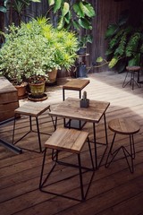 A certificate in the garden is a place to relax.