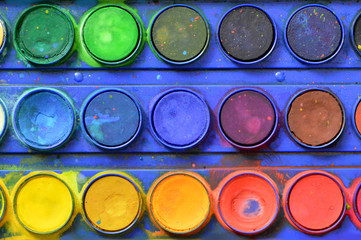 Used watercolor paints