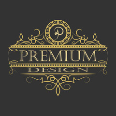 luxury ornament floral design logo.