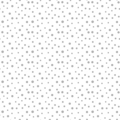 Snowflakes Seamless Pattern Dot Background Polka Vector