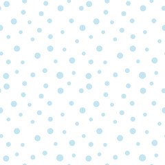 Snowflakes Seamless Pattern Dot Background Polka Vector