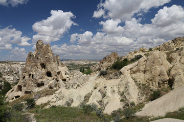 Fototapeta na wymiar Rock Formations in Cappadocia, Turkey