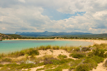Voidokilia beach near Pylos town in Peloponnese. One of the most beautiful places in Greece.