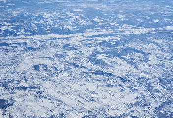 Fototapeta premium North East Canada from high above / Arctic lands of Newfoundland / eternal ice of Polar Region