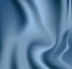 Blue textile drapery background with copyspace or place for text. Silk banner for advertising design