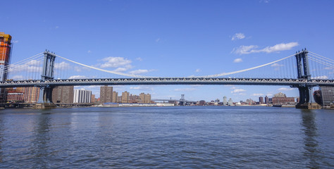 Manhattan Bridge New York - view from Hudson River