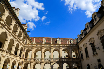 Arkaden und Laubengänge im Innenhof des Landhaus von Graz