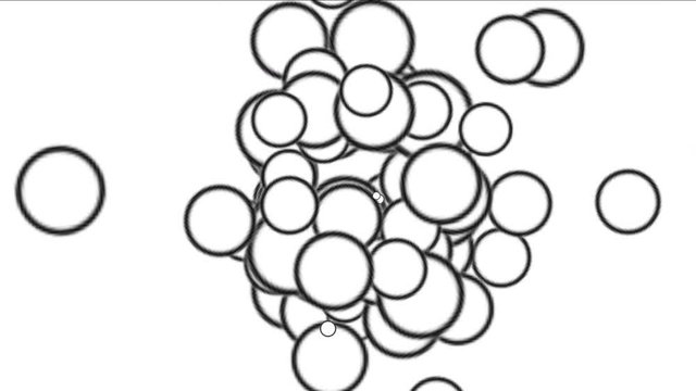 4k Circles bubbles blisters gas spheres dots,eggs microbes bacteria particles fireworks art background.